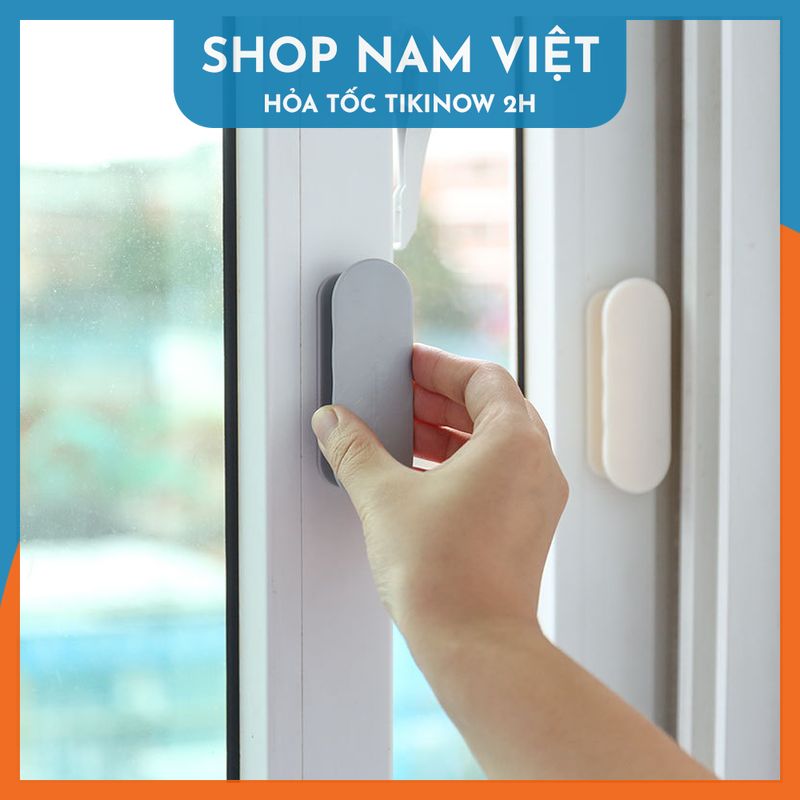 Set 2 Tay Nắm Cửa Tủ, Cửa Kéo Kèm Keo Dán Không Cần Khoan