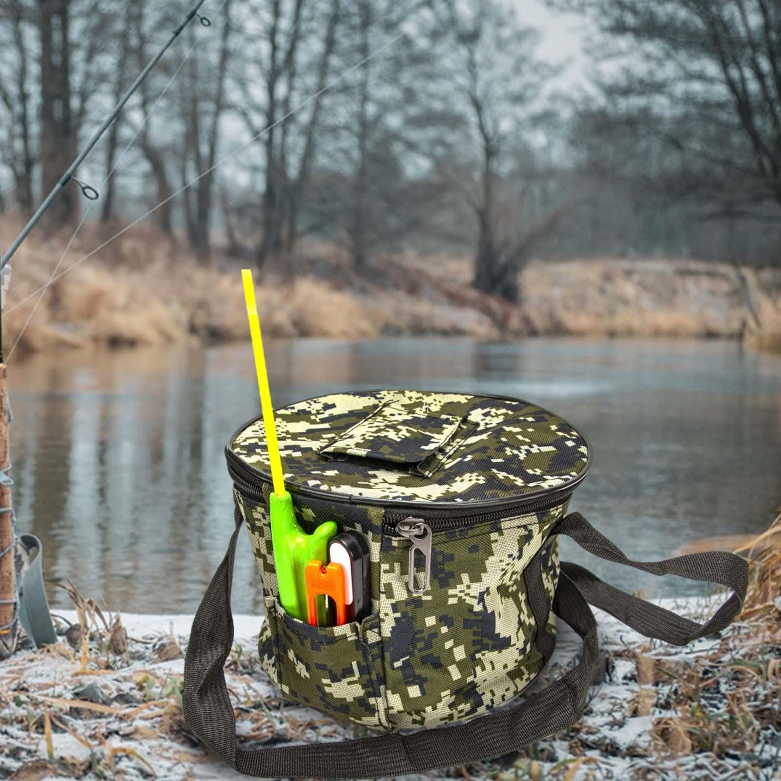 Fishing Tackle Bag Storage Bag Case Organizer Handbag Water Resistant Portable Carrier Fishing Accessories Bag