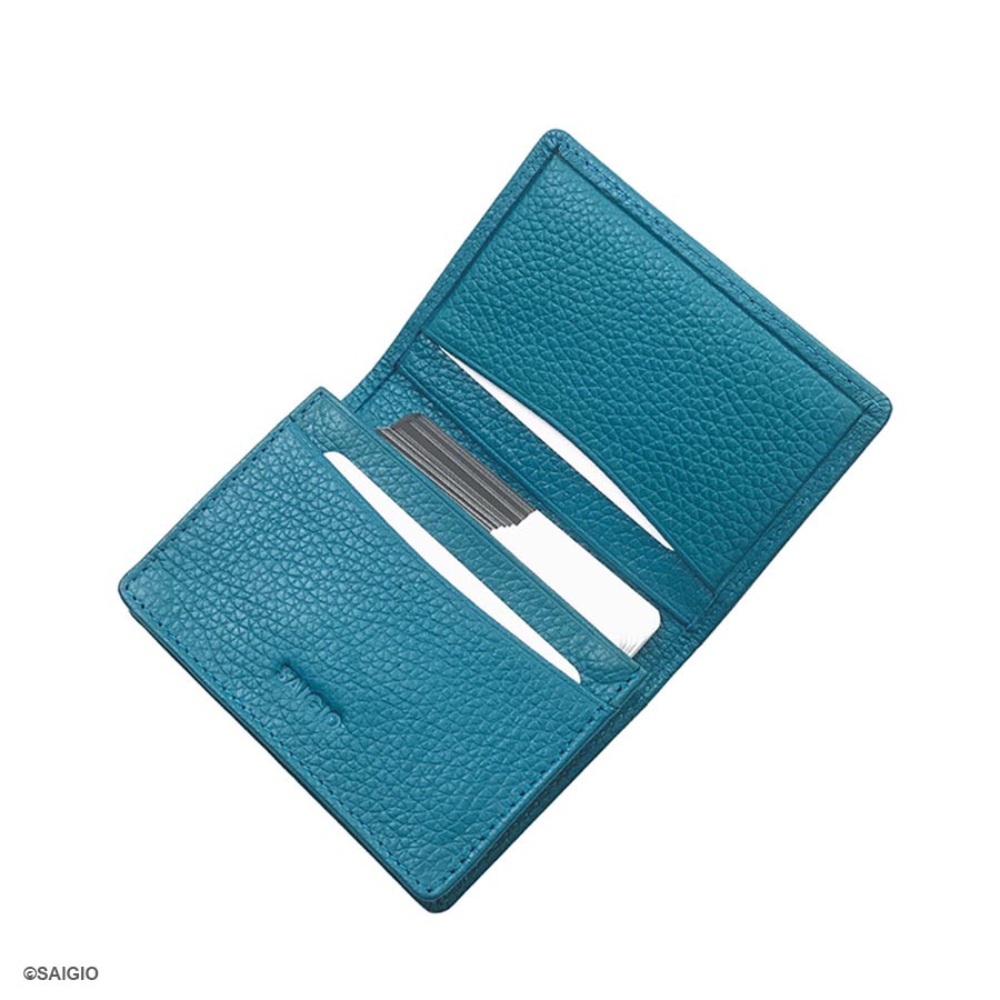 Ví Đựng Thẻ ATM Nhỏ Gọn SUPPLE, Da Bò SMALL PEBBLE Mềm Mại Blue Jumped - Bền Bỉ, Chống Xước - Chống Nhăn Tốt, Thiết Kế Hiện Đại, Ngăn Súp Lê Rộng, Đựng Nhiều Thẻ Ngân Hàng, Card Danh Thiếp, Căn Cước Công Dân, Dáng Đứng - Gập 2 – Hàng Chính Hãng SAIGIO