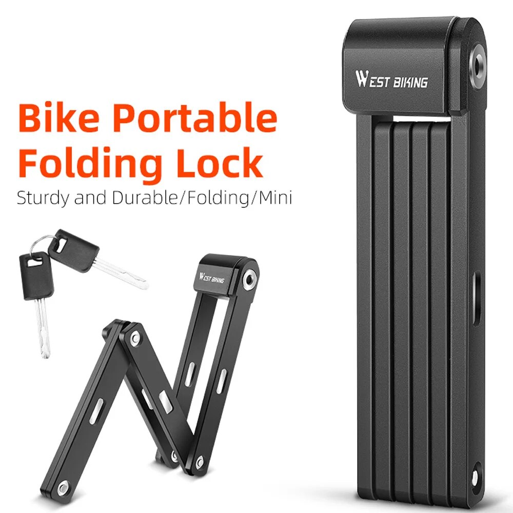 Ổ Khoá Xếp Gọn Chống Cắt Lock West Biking Black Carbon