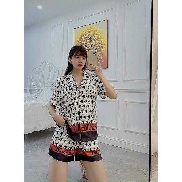 Bộ đồ ngủ nữ, bộ đồ pizama , pyjama lụa