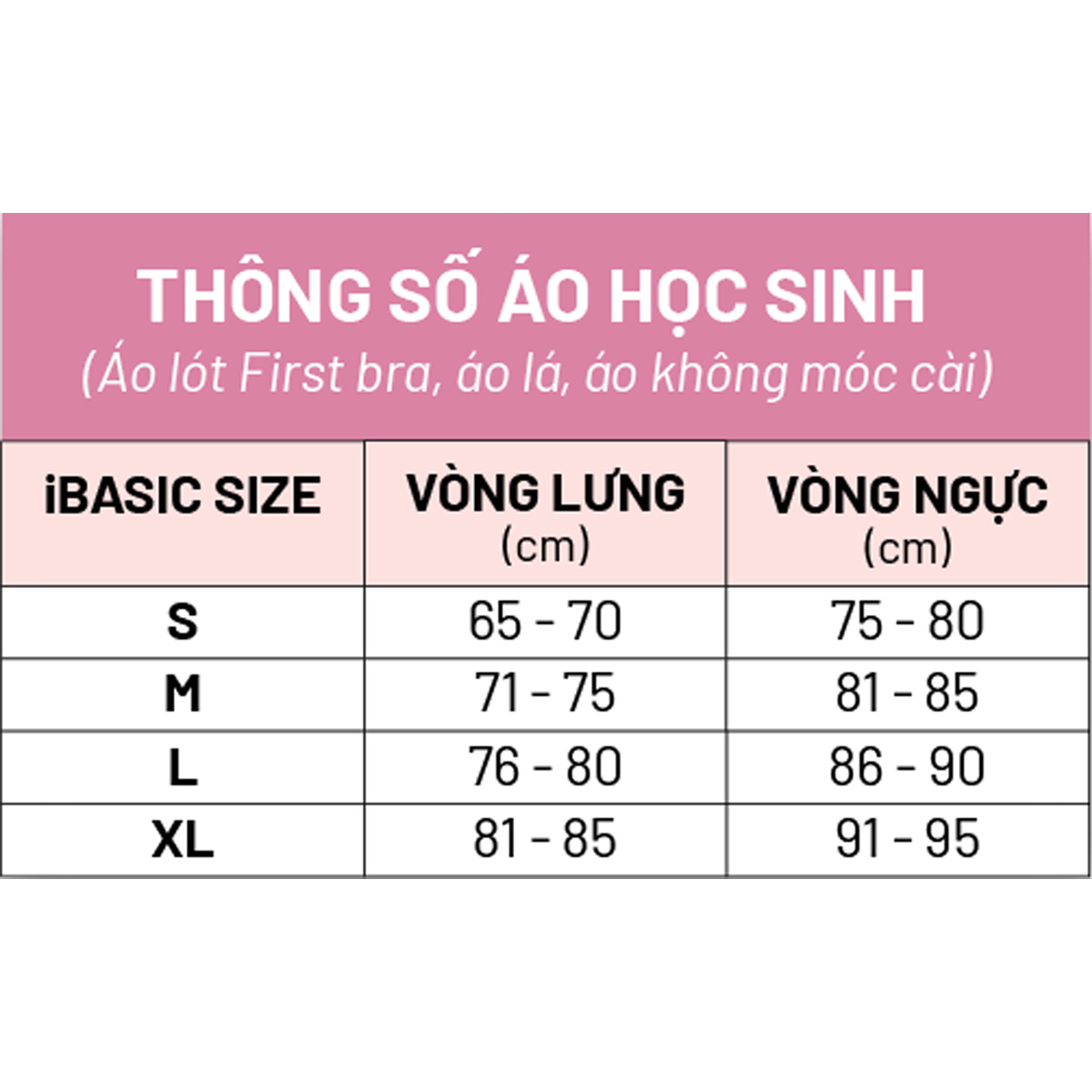 Combo 3 áo lót học sinh ngắn không mút iBasic VA111