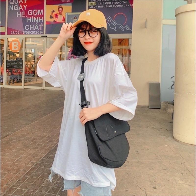 Áo Thun Trơn Form Thụng Tay Lỡ Unisex Nam Nữ Nhiều Màu Hot