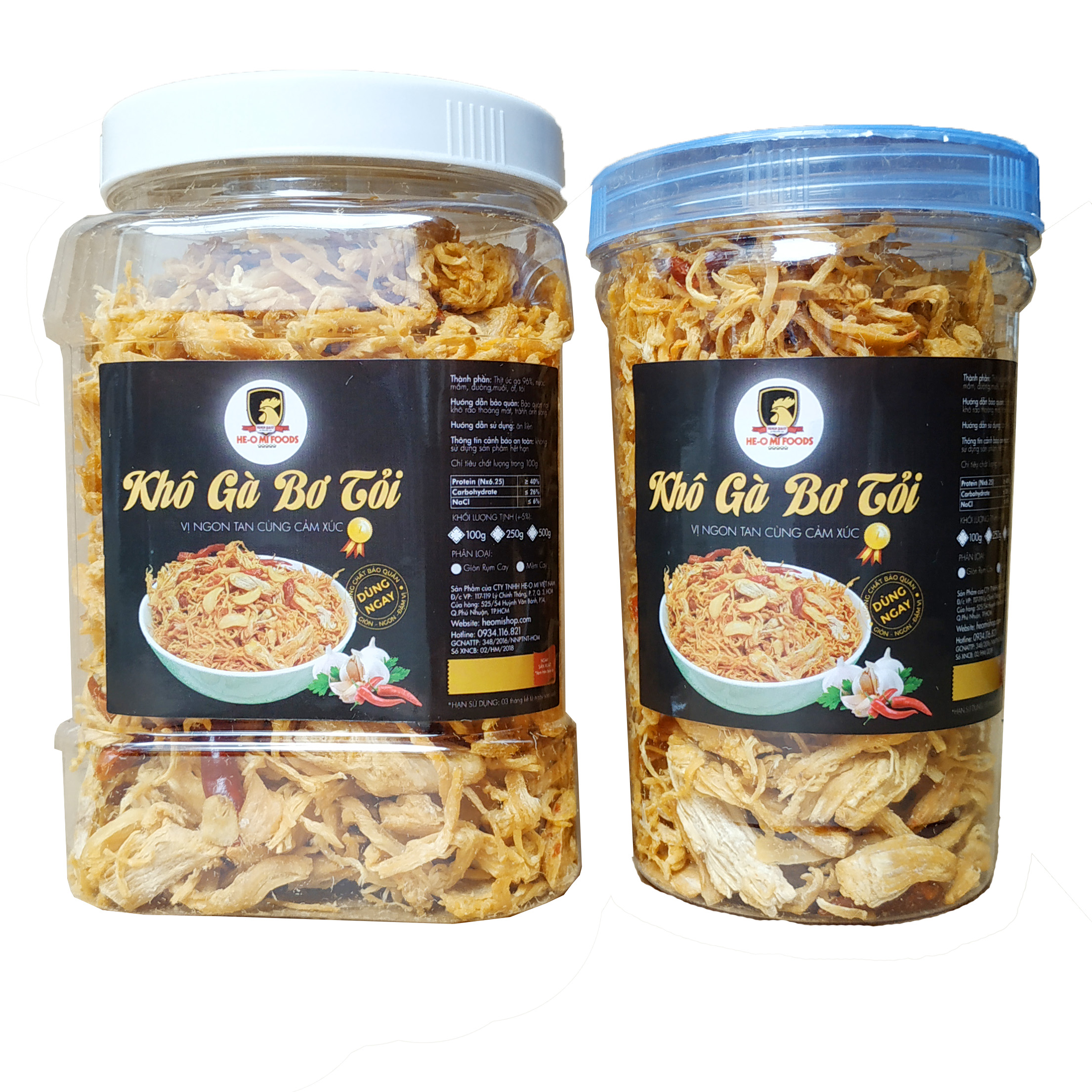 Khô gà bơ tỏi giòn cay Heo Mi 250g