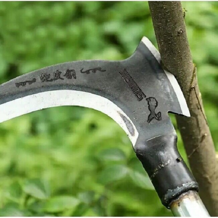 Rìu 2 lưỡi cán dài phát cỏ, Chặt cành,Bổ củi đa năng bằng thép không rỉ