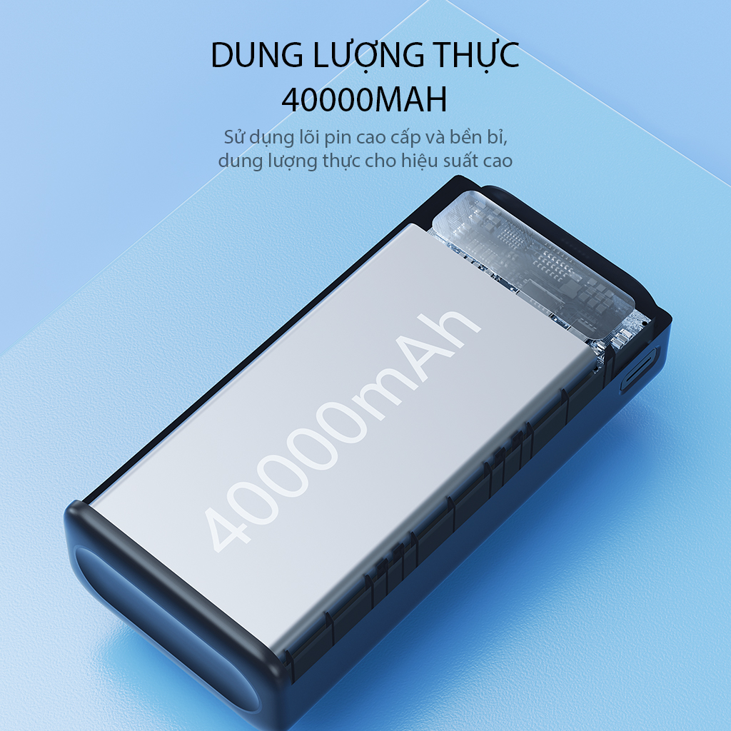 Pin Sạc Dự Phòng 40.000mAh VIVAN VPB-B40 PD/QC 3.0/VOOC Sạc Nhanh 22.5W  - Hàng chính hãng