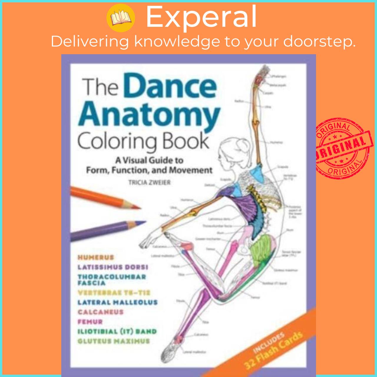 Sách - The Dance Anatomy Coloring Book - A Visual Guide to Form, Function,  by Samantha Stutzman (UK edition, paperback)