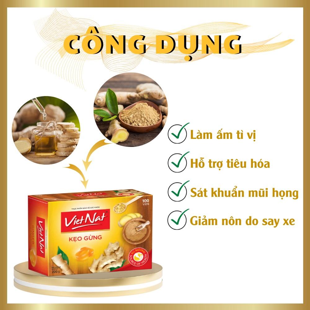 Kẹo ngậm hỗ trợ tiêu hóa, giảm cảm cúm gừng Vietnat 100 viên