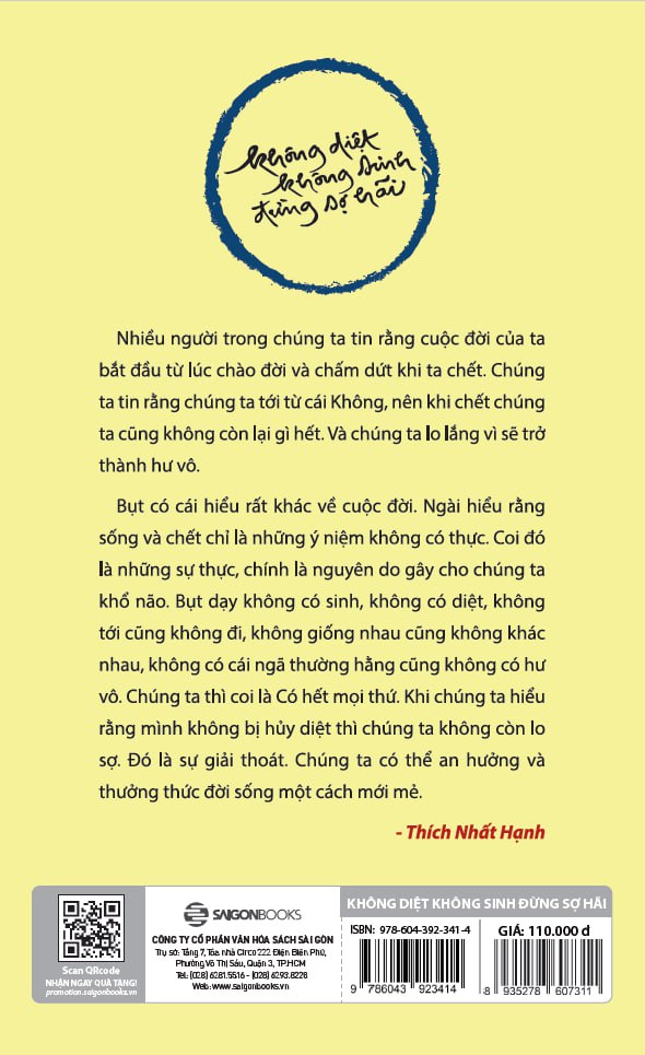 Không Diệt Không Sinh Đừng Sợ Hãi