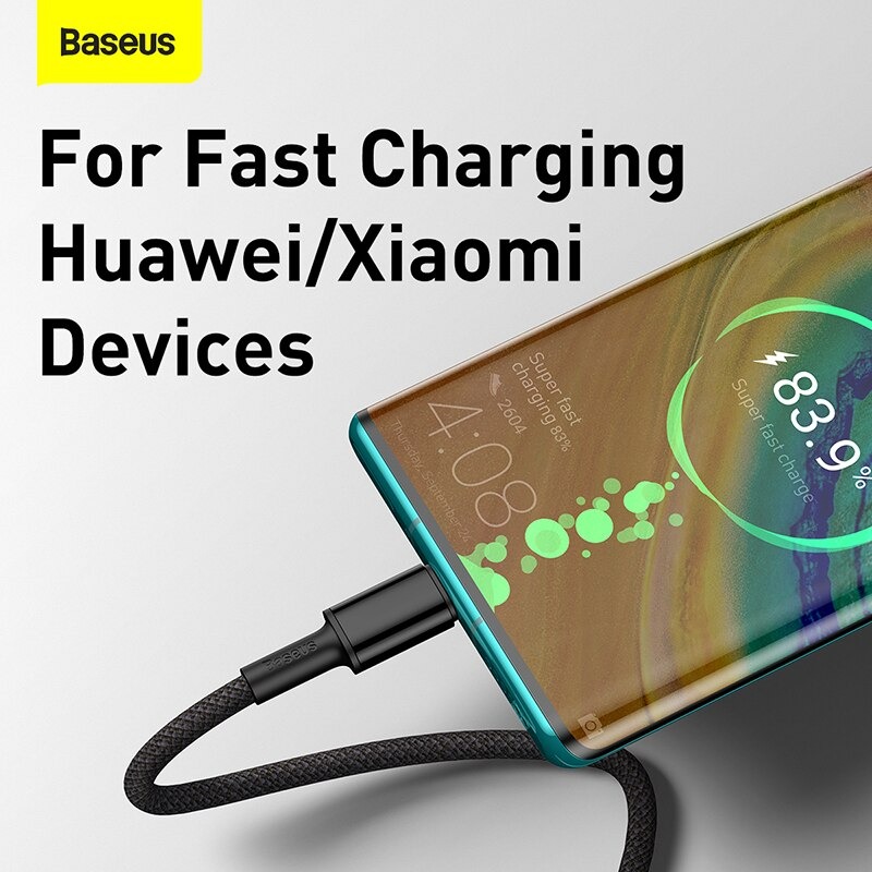 Cáp sạc nhanh siêu bền C to C Baseus High Density Braided PD 100W (5A/20V, E-marker Chip, Type C to Type C Fast Charging) - Hàng Chính Hãng