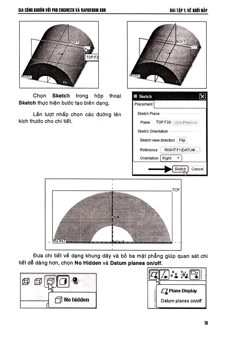 Sách Gia Công Khuôn Với Pro Engineer & Rapidform Xor