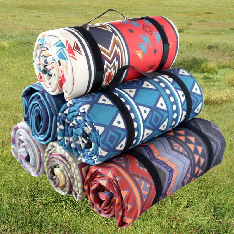 Cắm Trại Ngoài Trời Thảm Thời Trang Quốc Gia Phong Cách In Hình Dày Di Động Chống Ẩm Cho Họ Dã Ngoại Đi Biển Trẻ Em Miếng Chơi