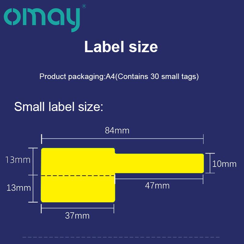 Nhãn cáp giấy 150pcs/5 tấm thẻ đánh dấu mạng lưới máy in laser không thấm nước