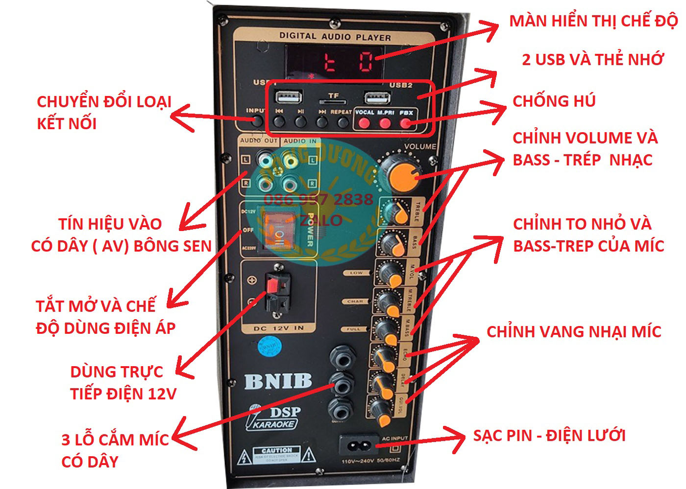 LOA KẸO KÉO KARAOKE BASS 30 BNIB T12 VỎ GỖ - PIN KHỎE BASS MẠNH - CÔNG SUẤT 500W - HÀNG NHẬP KHẨU