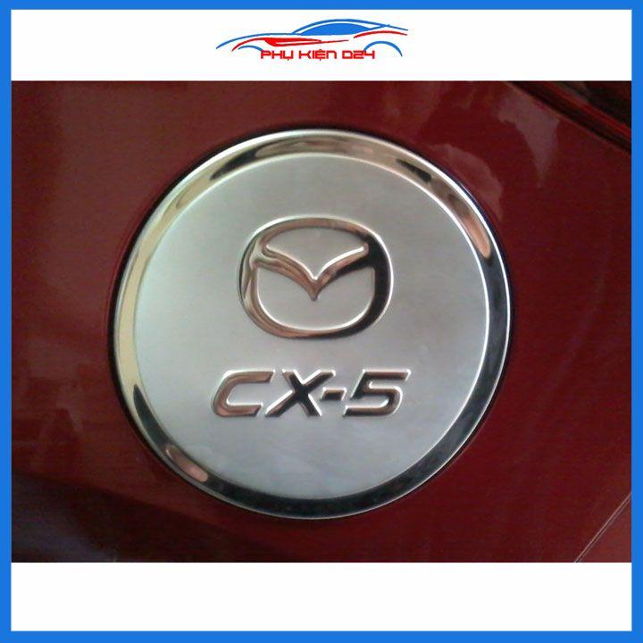 Ốp nắp bình xăng Cx5 2015-2016-2017 mạ crom chống trầy trang trí ô tô