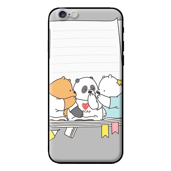 Ốp in cho iPhone 6 Plus 3 Chú Gấu 3 - Hàng chính hãng