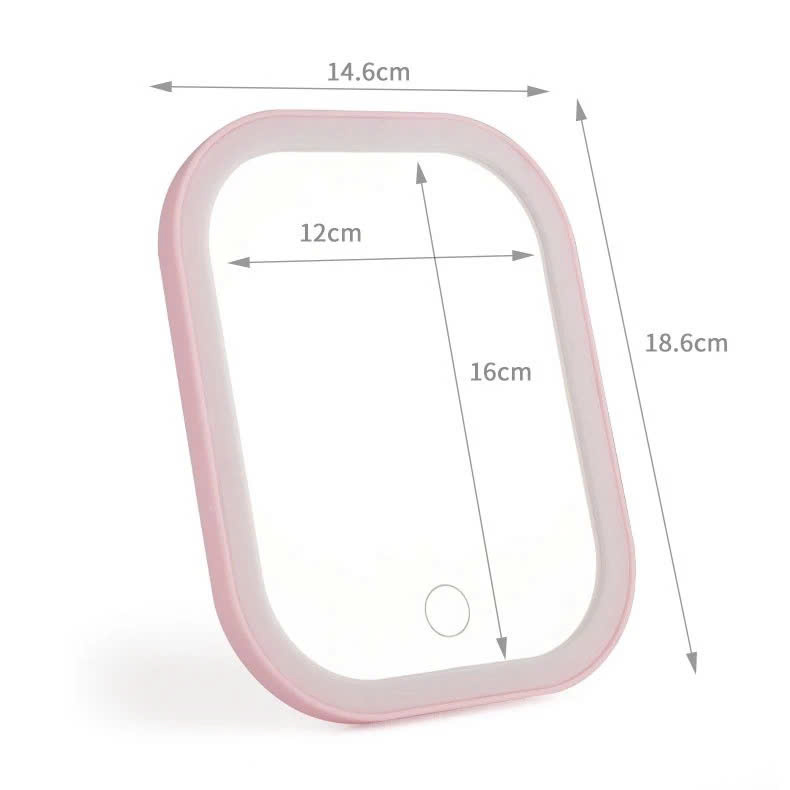 Gương Soi Trang Điểm Để Bàn Có 3 Chế Độ Đèn Led Thông Minh Tích Điện Siêu Hot - Thiết Kế Hiện Đại - Hàng Chính Hãng