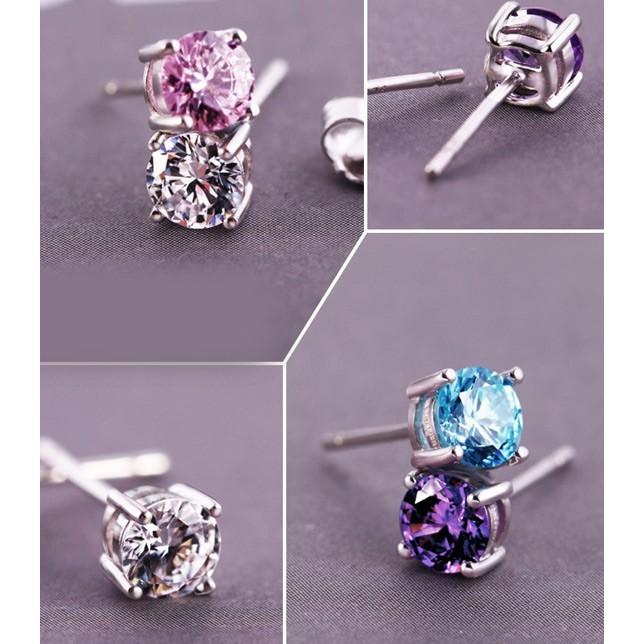 Bông tai đá nhân tạo bạc 925 BHBT91