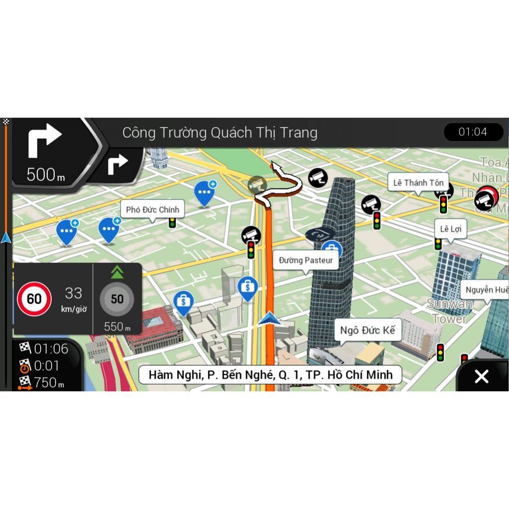 Bản đồ dẫn đường chuyên biệt cho Ô tô Vietmap S2