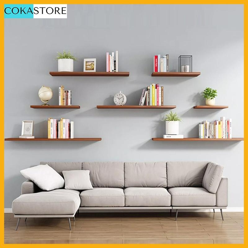 Kệ Gỗ Trang Trí Treo Tường 1 Thanh 80cm Đến 120cm Kết Âm Tường Màu Sắc Đa Dạng