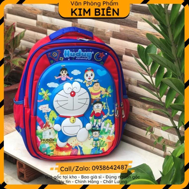 ️sỉ vpp,sẵn hàng️ Balo tiểu học, cặp học sinh cấp 1 chống gù lưng DORAEMON siêu nhẹ, chống thậm nước - VPP Kim Biên