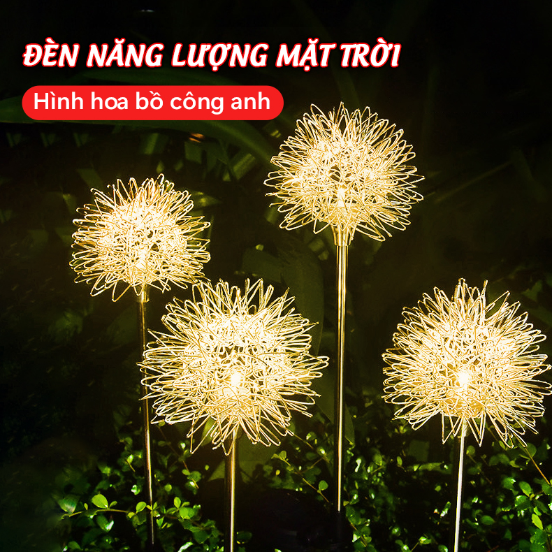 Đèn Trang Trí Năng Lượng Mặt Trời Bồ Công Anh - Cắm Đất, Trang Trí Sân Vườn, Tiệc Cưới, Lễ Hội - DA3011