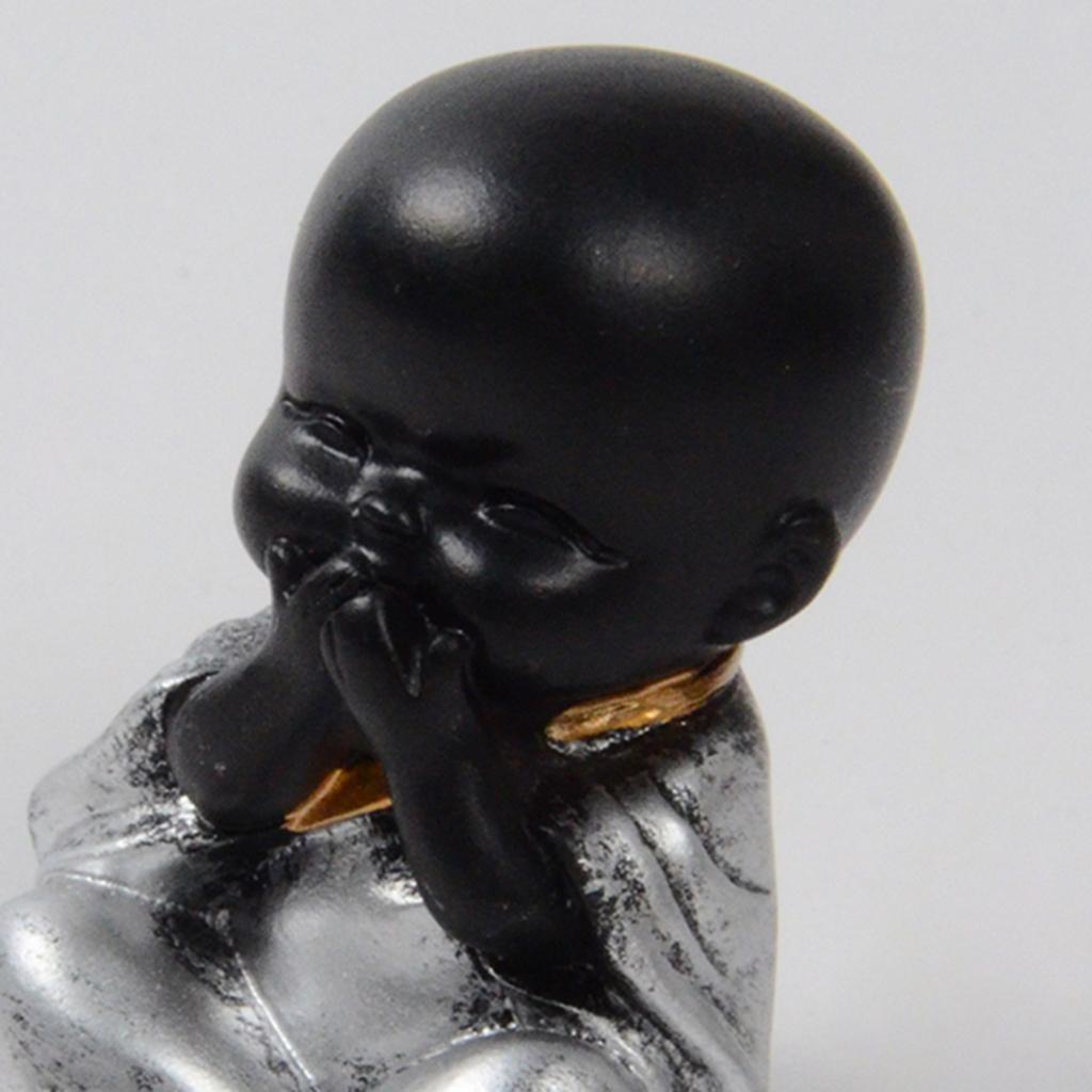 2X Ceramic Small Buddha Statue Monk Figurine Tea pet Ornaments Style04