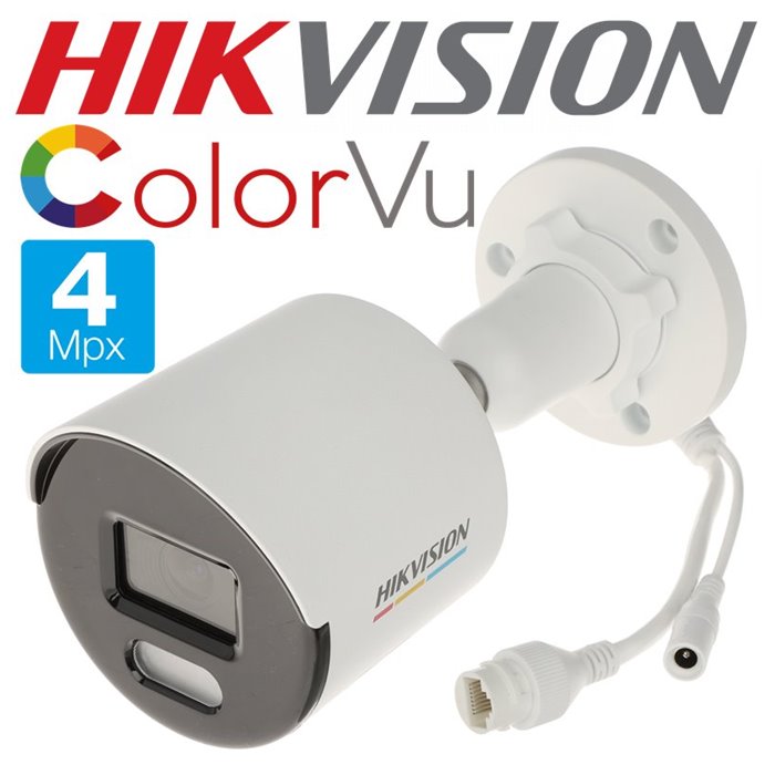 Camera IP COLORVU Lite HIKVISION DS-2CD1047G0-L 4MP có màu ban đêm, hỗ trợ đèn trợ sáng 30m - Hàng chính hãng