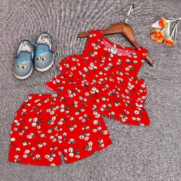 Bộ bánh bèo 2 tầng cho bé gái - Bộ quần áo bé gái -