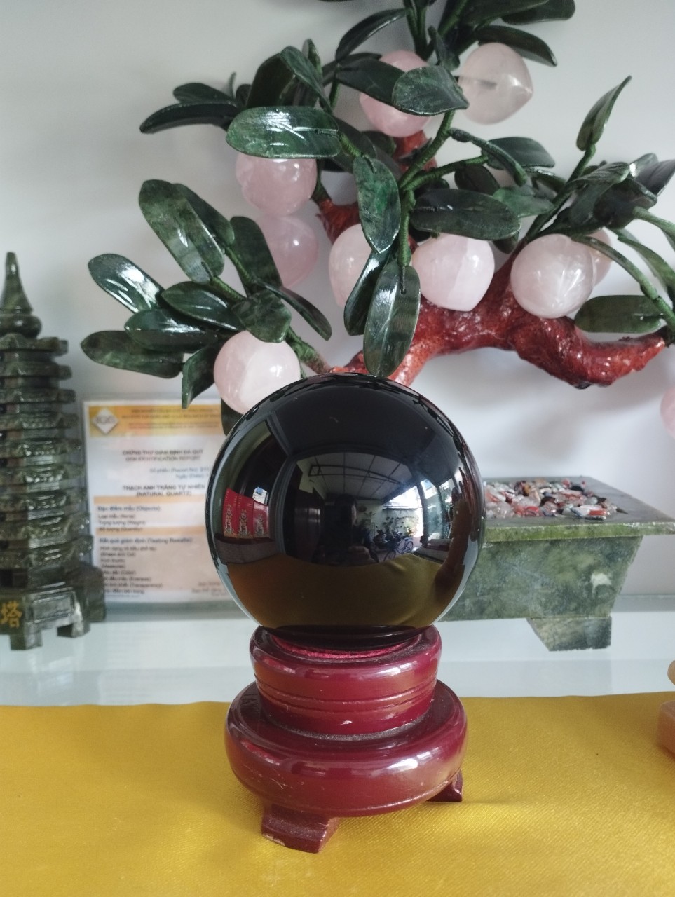 Quả Cầu Phong Thuỷ Đá Onix Đen - Hợp Mệnh Mộc, Mệnh Thủy