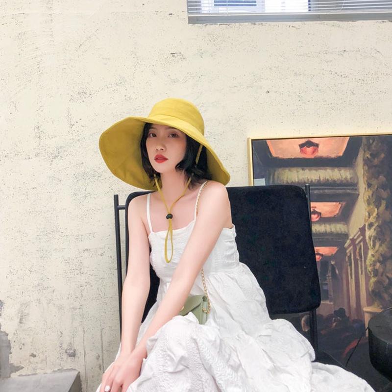 Nón Bucket Nữ / Nón Rộng Vành Nữ / Nón Chống Nắng / Mũ Trùm Đầu Chống Nắng / Nón Tai Bèo Vành Rộng Chống Nắng / Nón Tai Bèo Vành Rộng 15CM Chống Tia UV Thời Trang Mùa Hè Cho Nữ