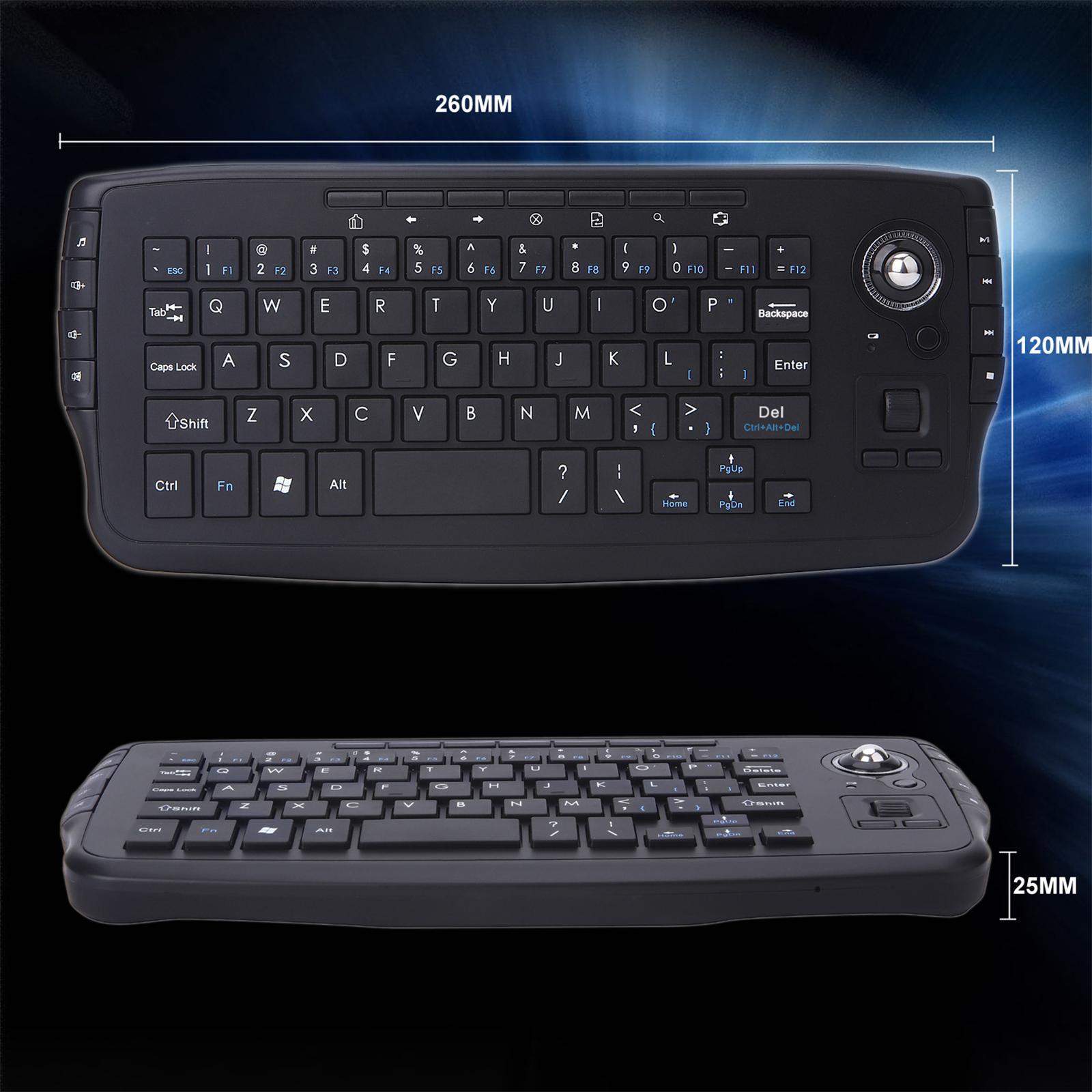 Portable Mini Keyboard and Trackball Mouse  .4GHz for PS3 PC Laptop