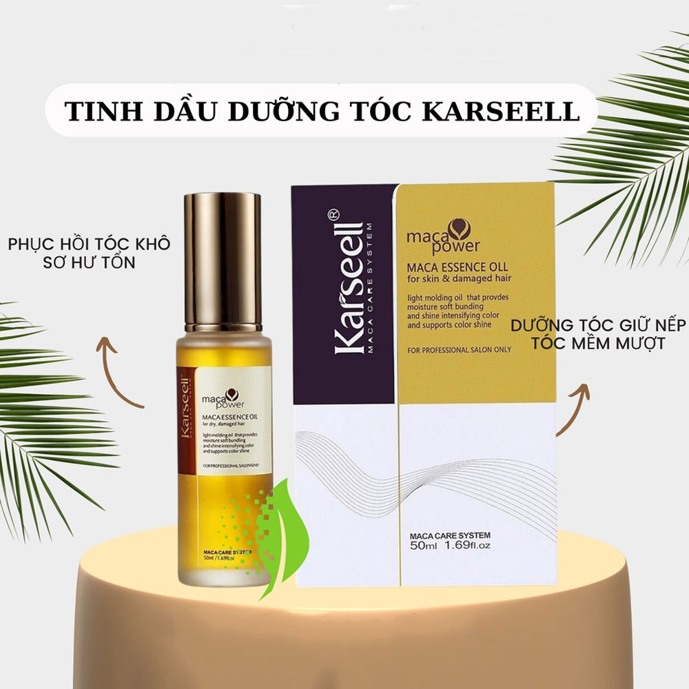 [+Tặng mũ trùm] Tinh dầu dưỡng tóc cao cấp Karseell Maca Essence Oil 50ml
