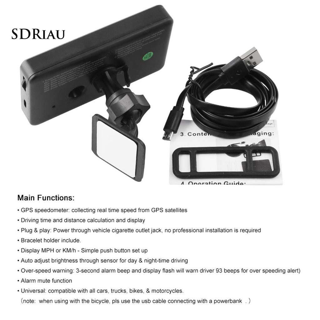 *QCDZ* GPS Speedometer Large Screen Speeding Alarm System ABS Digital Auto Odometer for Car