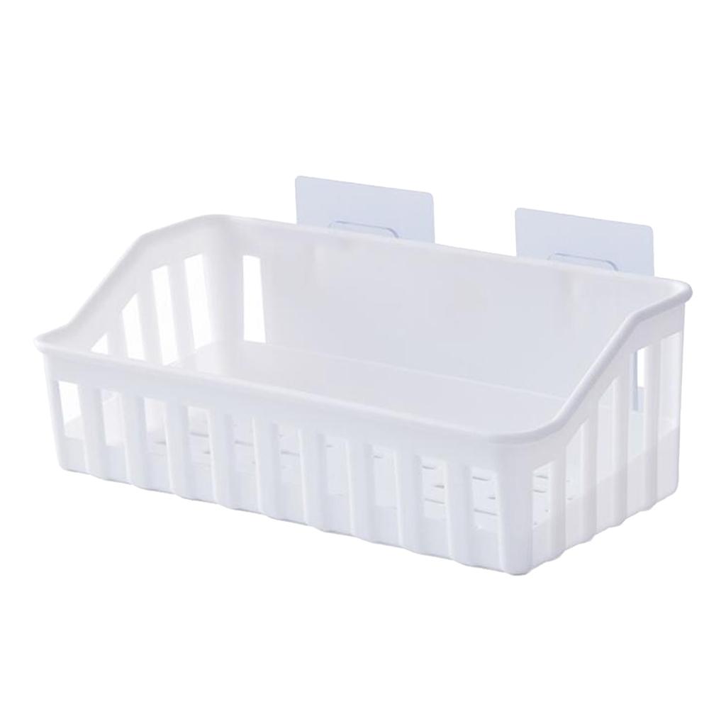Kitchen Bathroom Wall Shower Shelf Storage Caddy Rack Self Adhesive Coffee