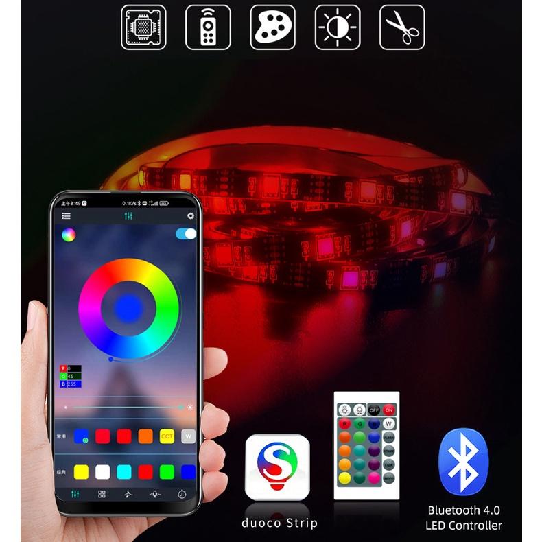 Dây đèn led 1m kết nối bluetooth có remote