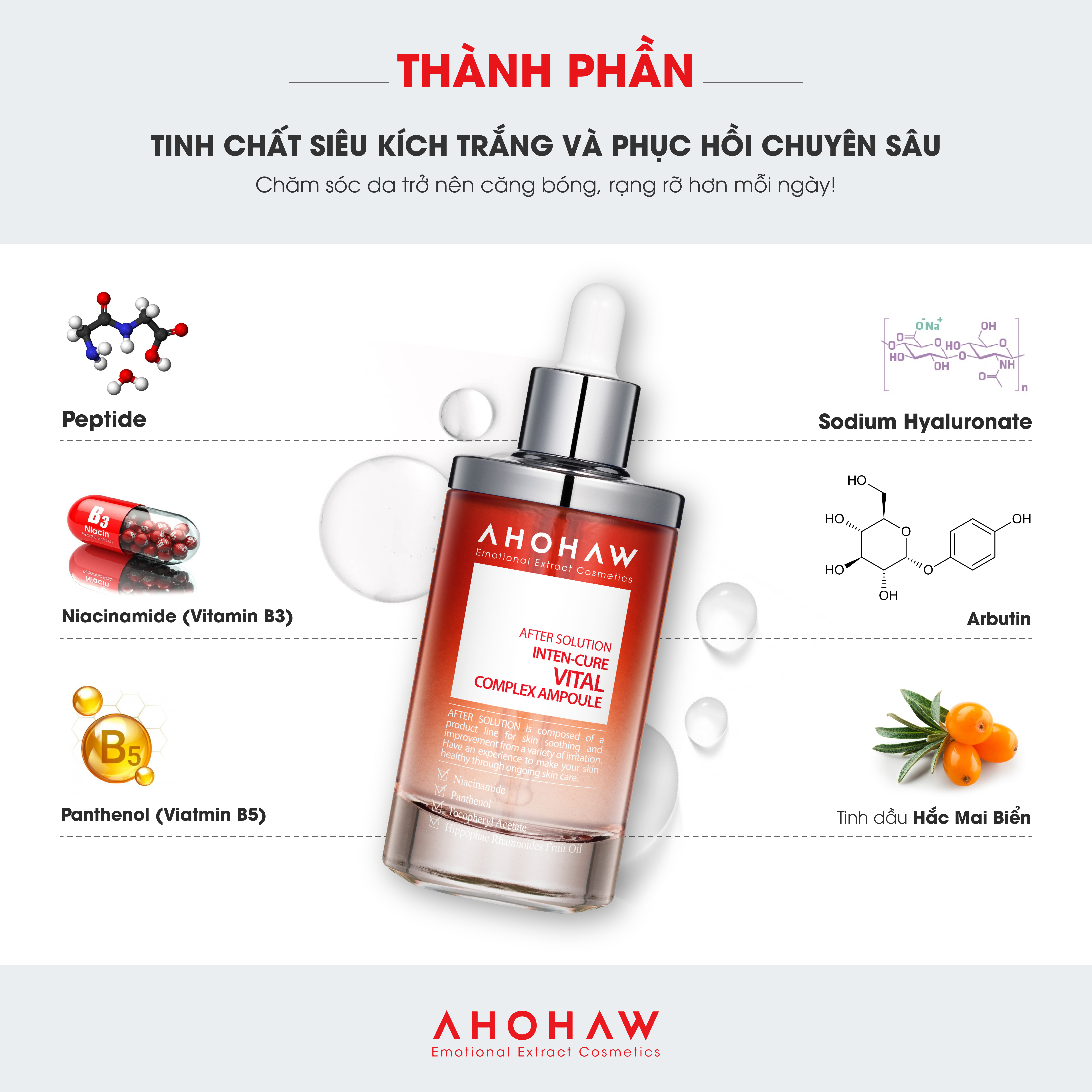 Tinh Chất Kích Trắng Ahohaw After Solution Inten-Cure Vital Complex Ampoule ( 150ml ) - Hàng Chính Hãng