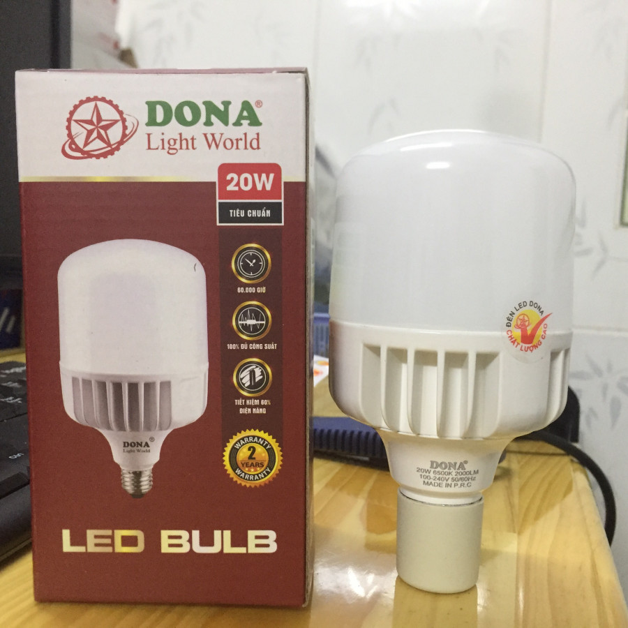 Đèn Led Búp Trụ Cao Cấp Dona BUTT-20W