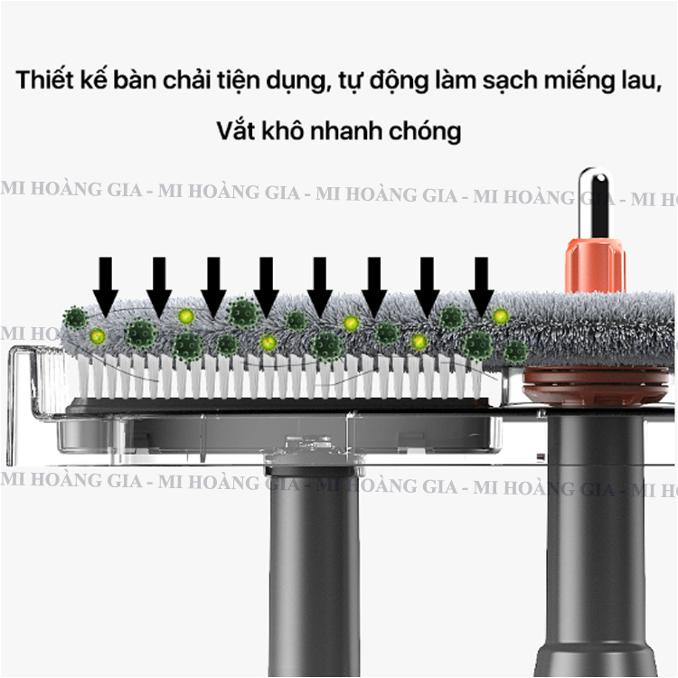 Cây lau nhà tự vắt 2 ngăn tách nước sạch nước bẩn riêng biệt Joybos M17 - Hàng nhập khẩu