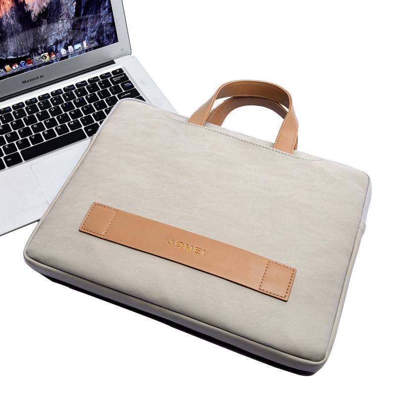 Chống Nước Laptop Chất Liệu Da PU Cao Cấp Ốp Lưng Cổ Xách Tay Túi Xách Cho Nữ 13.3 14 15.6 Inch Cho Macbook Air Pro xiaomi