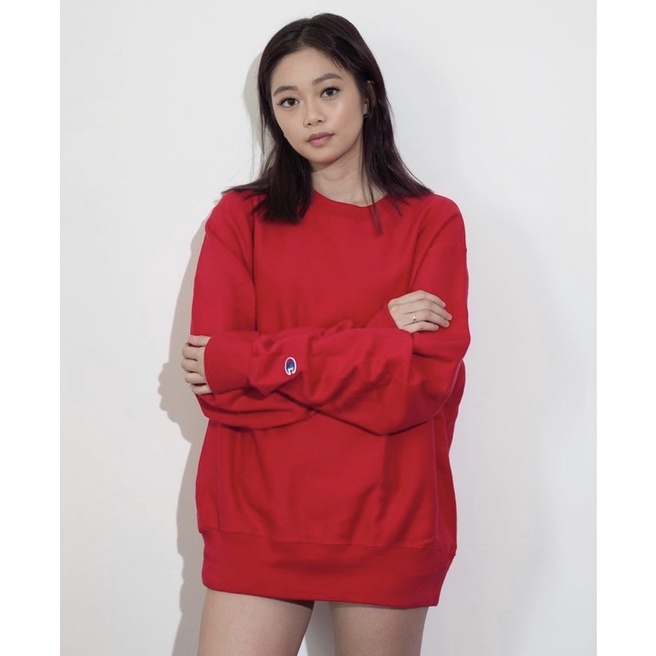 Áo sweater đỏ in logo thêu - Hàng cao cấp, chất vải không đổ lông