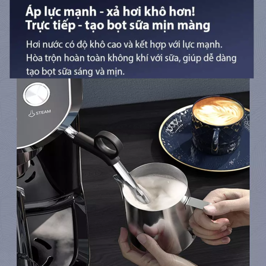 Máy pha cà phê Espresso chuyên nghiệp 4 trong 1. Thương hiệu cao cấp Tanser