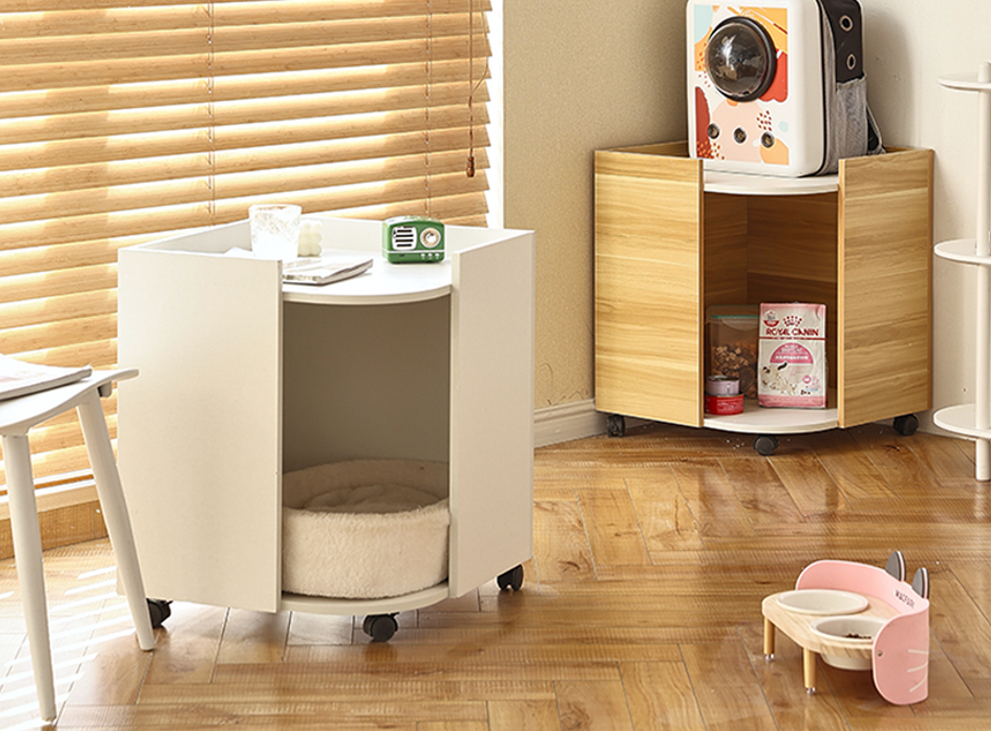 Tab đầu giường Juno Sofa kết hợp Cat  box có bánh xe