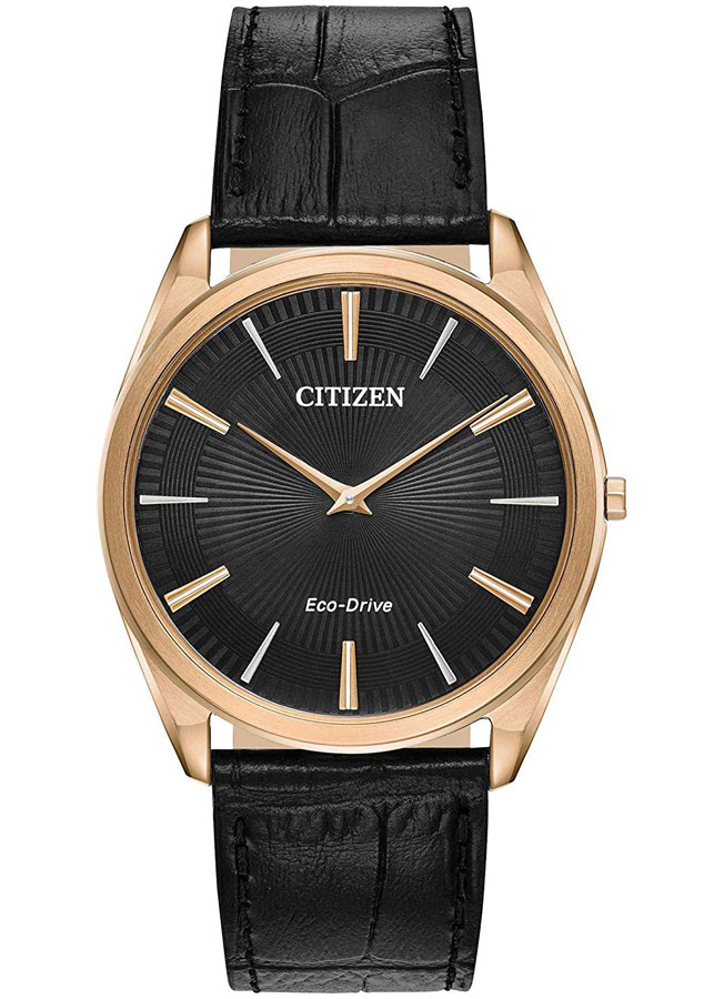 Đồng Hồ Nam Citizen Siêu Mỏng Dây Da AR3073-06E - Mặt Đen (Sapphire)