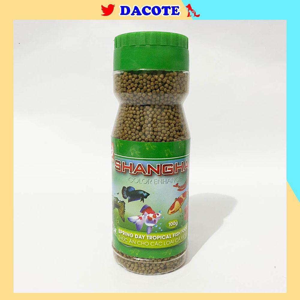 Thức ăn cám cá cảnh cá koi cá 7 màu Shang Hai cao cấp lọ 100gram