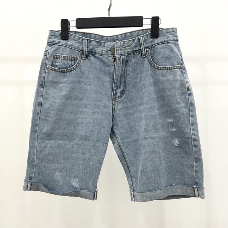 Quần Short Jeans Nam , Quần Đùi Nam Chất Jeans Màu Xanh Đá - Màu Đen - Peaceout Studios