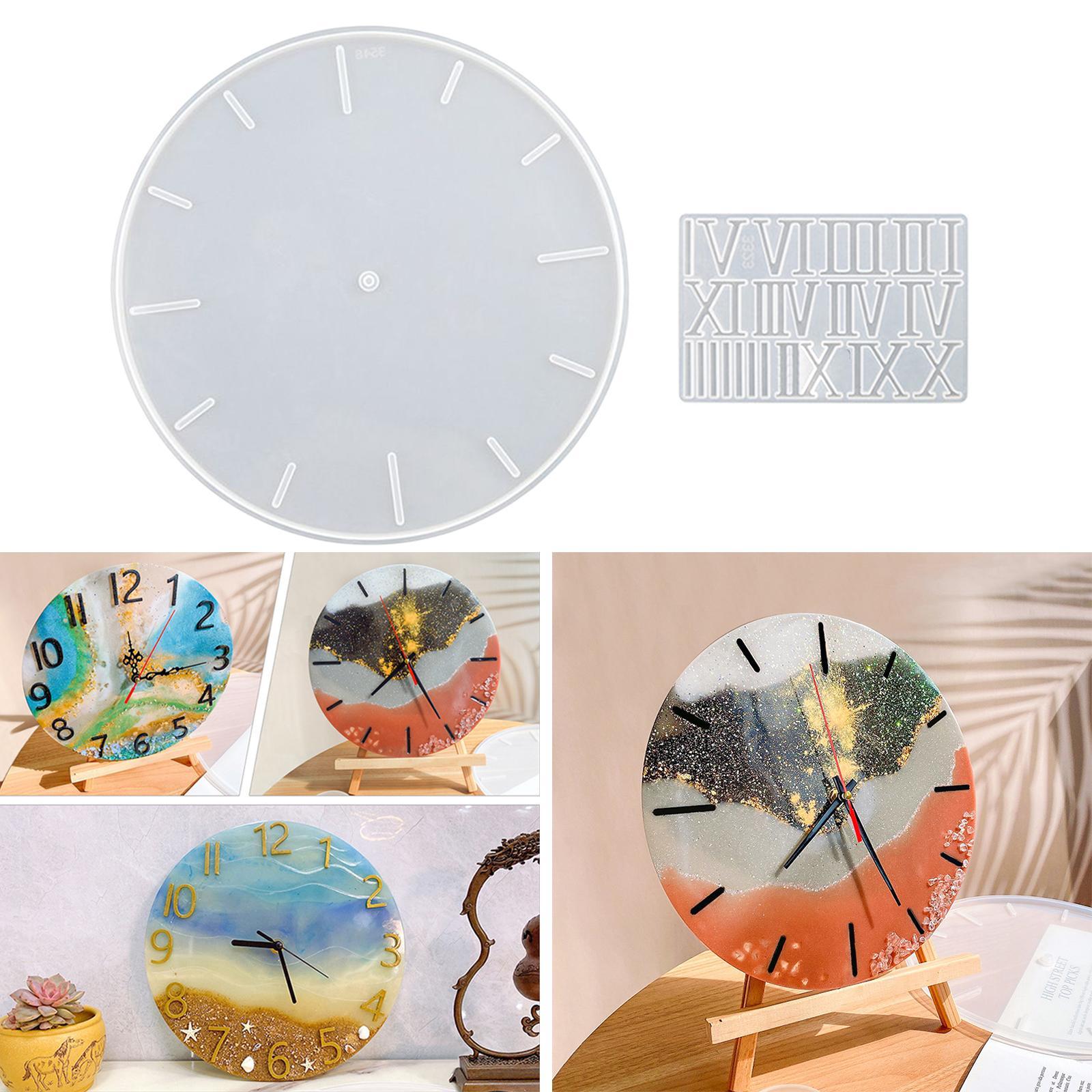 Alarm Clock Resin Casting DIY Epoxy Living Room Home Silicone Clock Mould