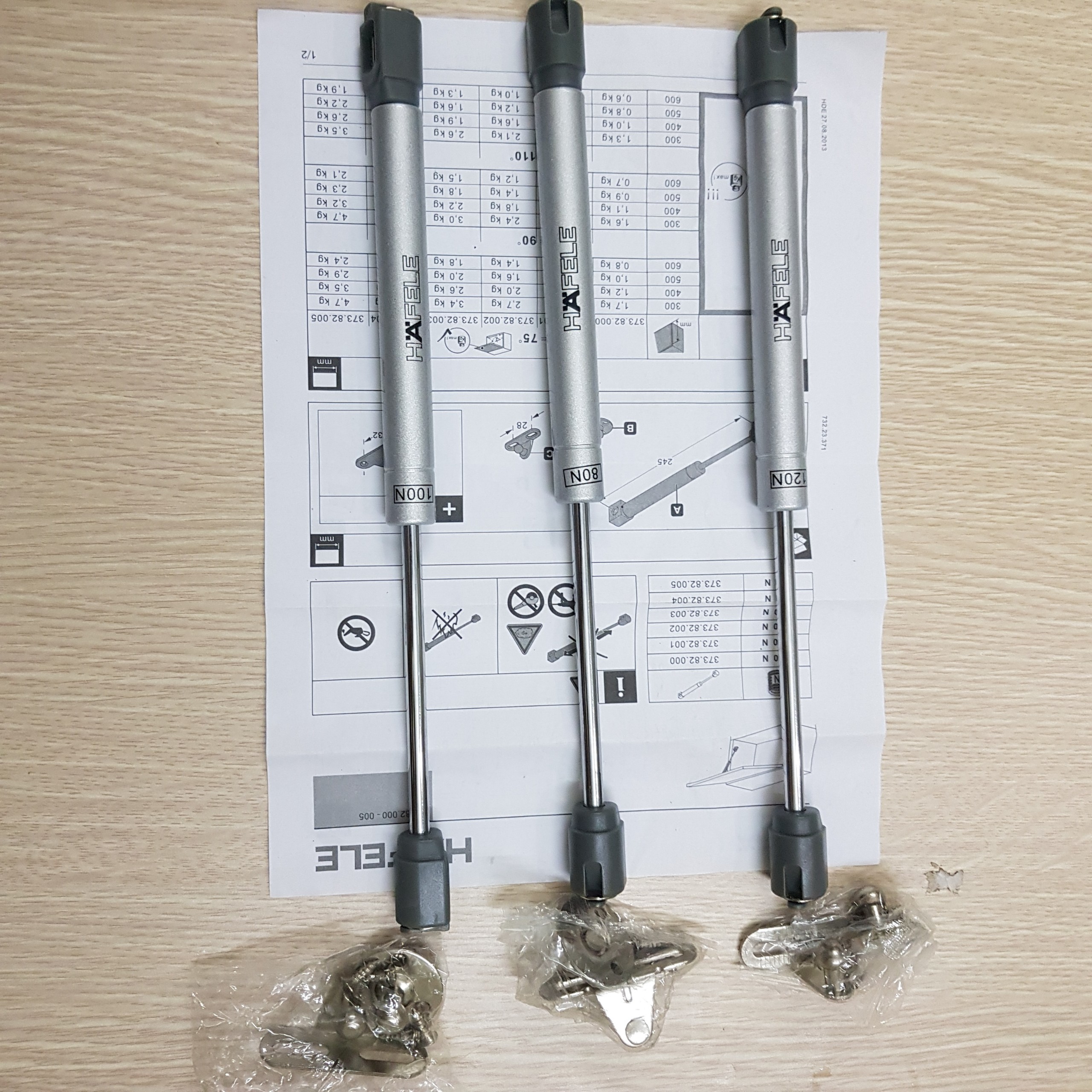 Ty Thủy Lực Giảm Chấn Hiệu HAFELE, Pít tông cánh tủ, Tay Nâng Piston Thủy Lực, Tay Nâng Cánh Tủ - Có Thợ Lắp