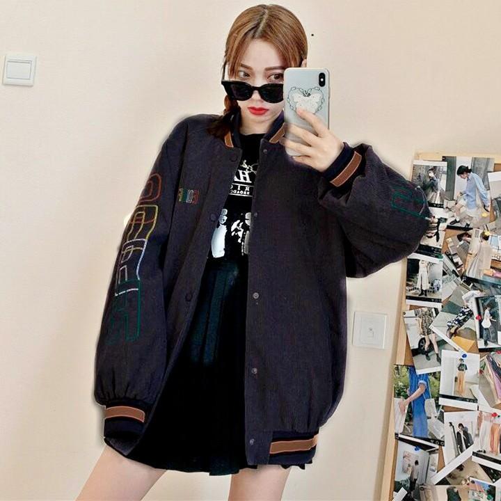 ÁO KHOÁC KAKI NHUNG GÂN Thêu EOHFFU