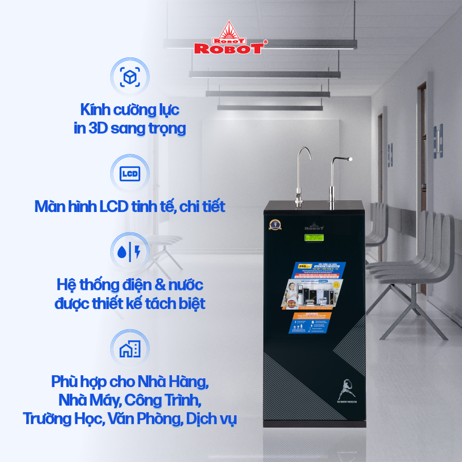 Máy Lọc Nước ROBOT Spring Pro 939GHQ-UR Công Nghệ Lọc Tích Hợp R.O + UF - Hàng Chính Hãng